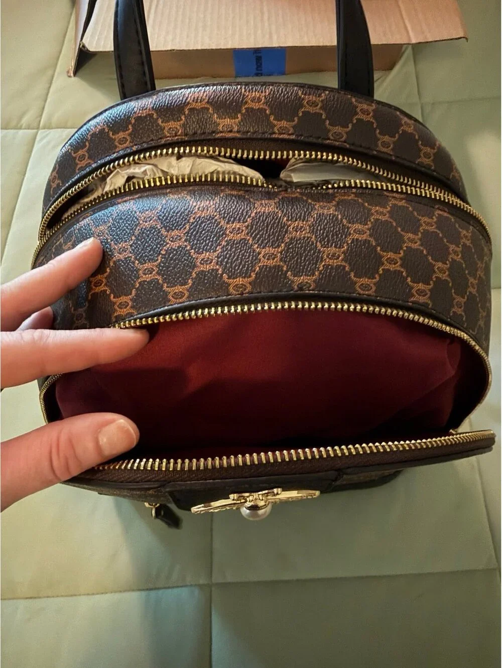 Brown Backpack Purse